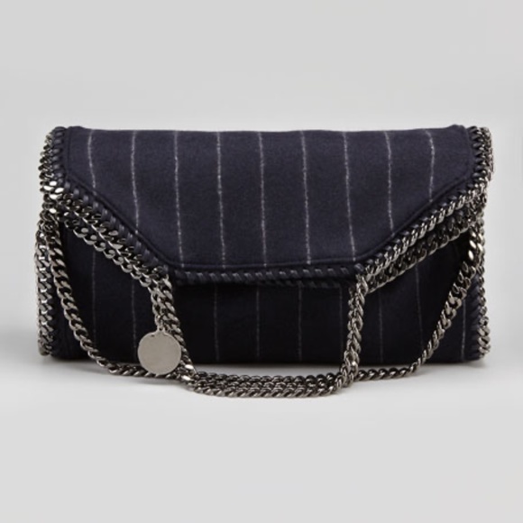 Stella McCartney Falabella Pinstripe Fold-Over Tote - Picture 14 of 14